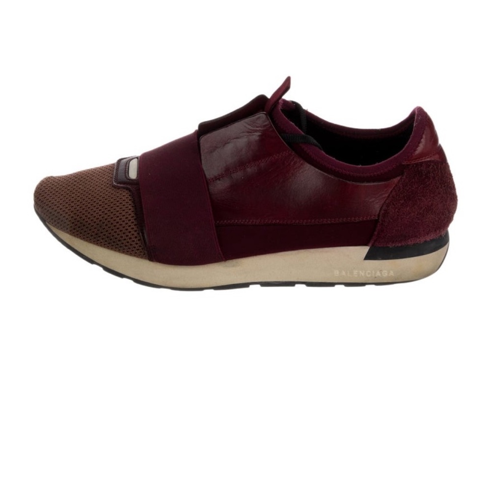 Balenciaga Burgundy Mesh Low Top Sneakers Men’s 8 EU 41 Designer Shoes